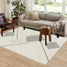 1pc Soft Cashmere Area Rugs Anti slip TPR Bottom Geometric Pattern Indoor Rug Square Living Room Rug Sofa Rug Suitable For All Areas Of Living Room Be
