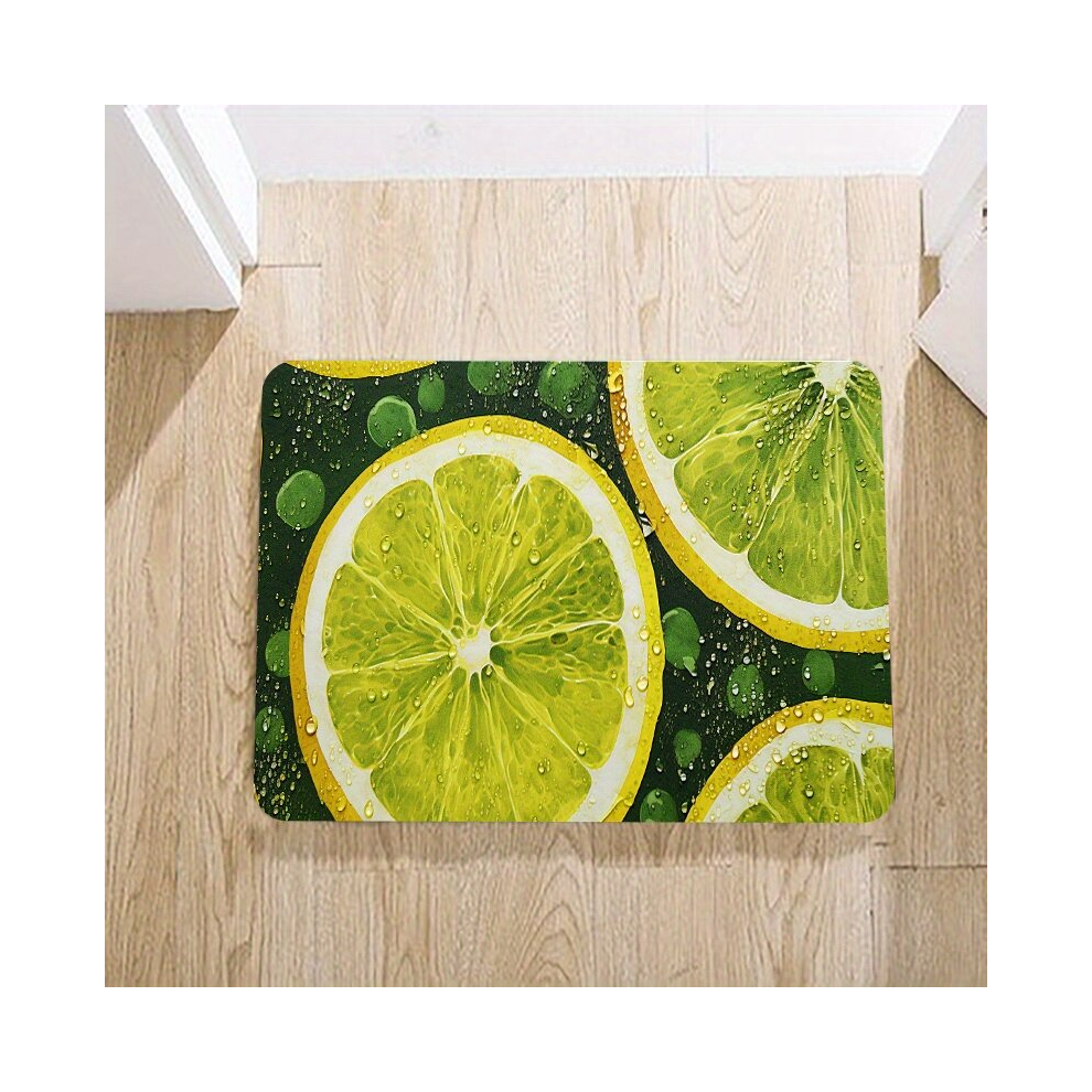 1pc Flannel Kitchen Runner Rug Lemon Strip Carpet Kitchen Non Slip Mat Bedside Bathroom Floor Mat Farm Decor Room Decor Home Decor-image-OPC-PCNZTY8-NEW