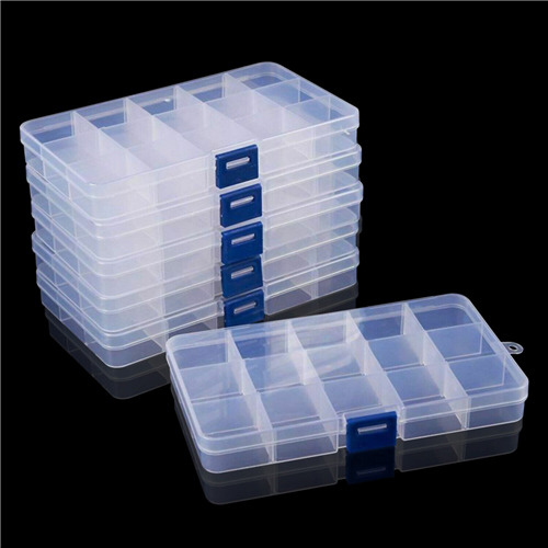 6X Jewelry Box Plastic Bead Storage Craft Container Earrings Organizer