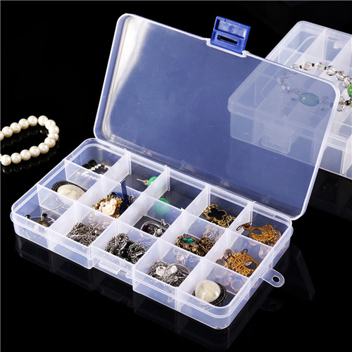 6X Jewelry Box Plastic Bead Storage Craft Container Earrings Organizer 2