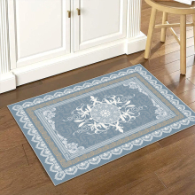 1pc Vintage Persian Area Rugs For Living Room Crystal Velvet Rug Non slip Soft And Comfortable Polyester Fiber Mat Machine Washable Anti fatigue Sofa