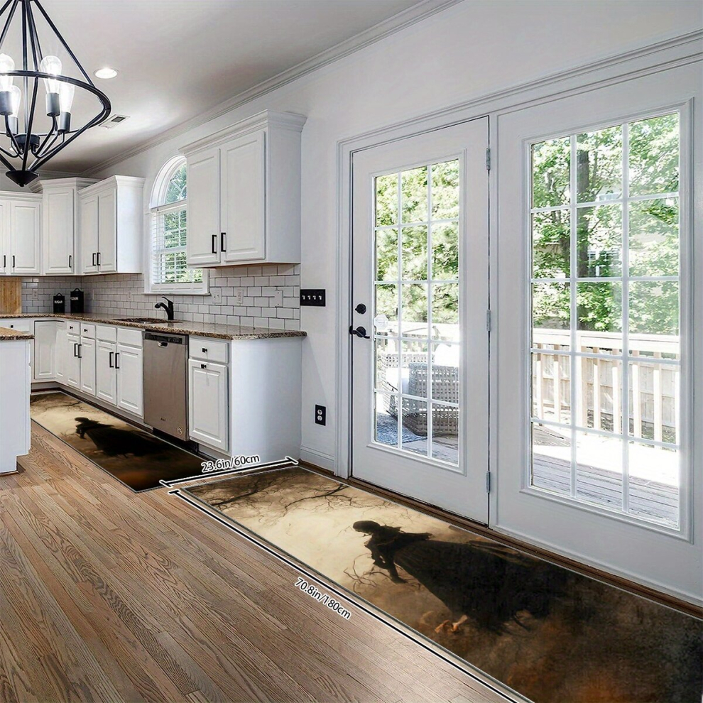 1pc Kitchen Mat Anti Slip Hallway Balcon Polyester Carpet Absorbent Bath Mat Laundry Floor Mat Entrance Doormat Washable Household Runner Rug For Hall-image-OPC-PCNZV6N-NEW