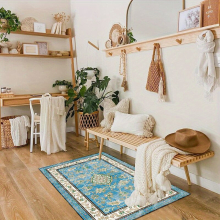 1pc Boho Vintage Area Rug Persian Anti fatigue Kitchen Mat Soft Floor Mat Non Slip Machine Washable Carpet Large Rugs For Living Room Bedroom Dining R