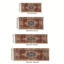 1pc Red Woven Tassel Fabric Area Rug Art Traditional Ethnic Style Home Decor Rug Floor Mat Living Room Bedroom Room Decor Rug Floor Mat Christmas Home