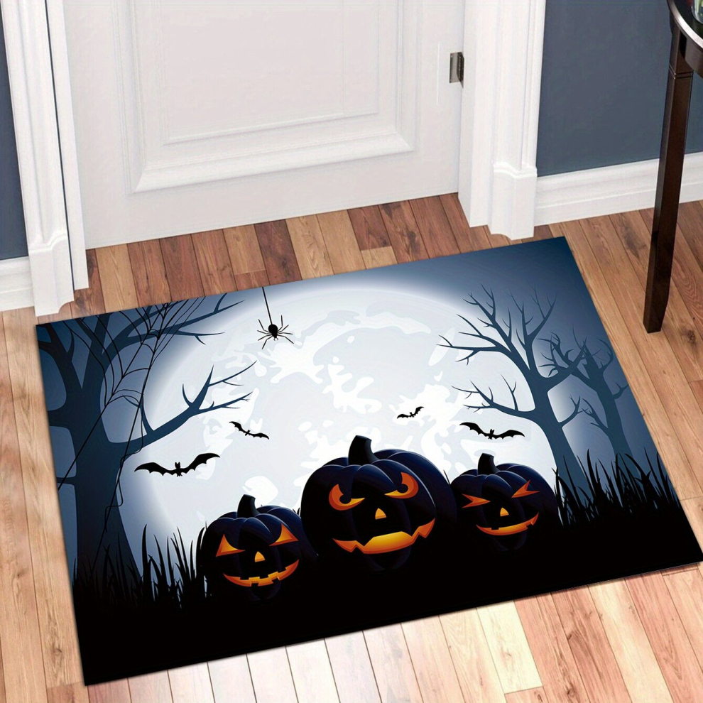 1pc Halloween Pumpkin Area Rugs For Living Room Non slip Soft Polyester Fiber Mat Machine Washable Sofa Floor Mat For Living Room Bedroom Home Decor R-image-OPC-PCNZW6W-NEW