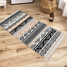 1pc And Boho Print Tassel Floor Mat Living Room Study Room Woven Printed Floor Mat Carpet Home Carpet