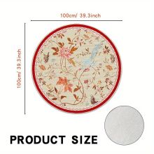 1pc Vintage Bohemian Floor Mat Persian Round Area Rug Non slip Soft Stain Resistant Fluffy Rug Machine Washable For Yoga Sport Indoor outdoor Decor