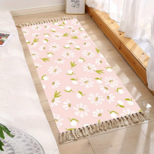 1pc Moroccan Corrugated Woven Tassel Carpet Girl Bedroom Bedside Carpet Entrance Door Mat Bathroom Mat Boho Room Decor Home Decor 23 62 70 87in 60