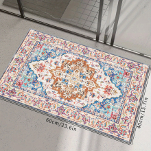 1pc Vintage Persian Style Kitchen Rug Cushioned Anti Fatigue Floor Mat Boho Waterproof Non Slip Runner Rug Bedside Rug Entrance Welcome Doormat Absorb