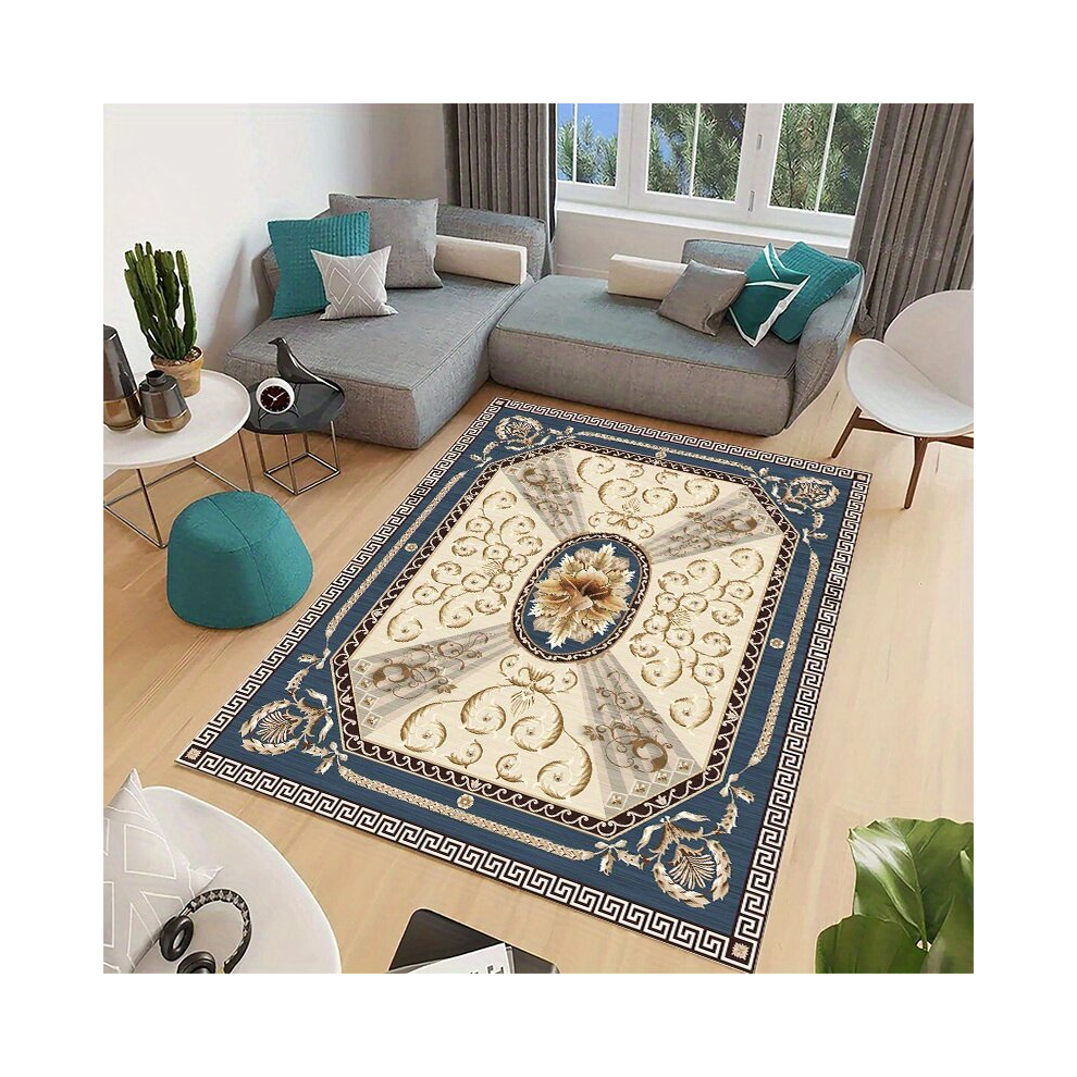 1pc Bohemian Persian Carpet Large Vintage Floral Area Rug for Living Rooms Bedrooms and Restaurants Non Slip Stain Resistant Waterproof and Lightweigh-image-OPC-PCNZV9Q-NEW