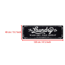1pc Letter Print Laundry Room Floor Mat Soft Waterproof proof Bath Rug Dirt resistant Floor Mat Machine Washable Shower Carpet For Home Bathroom Laund