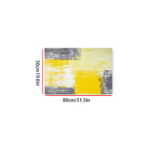 1pc Yellow Kitchen Mat Anti Slip Hallway Balcon Polyester Carpet Absorbent Bath Mat Laundry Floor Mat Entrance Doormat Washable Household Runner Rug F