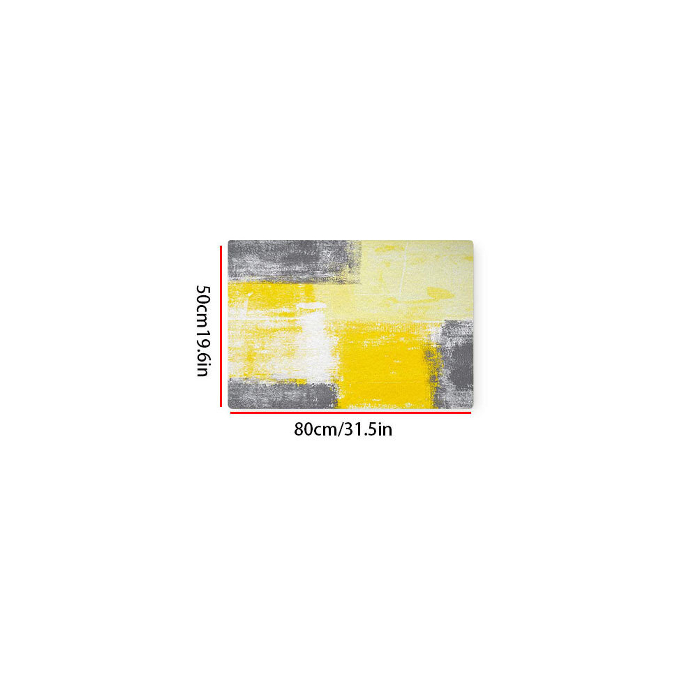 1pc Yellow Kitchen Mat Anti Slip Hallway Balcon Polyester Carpet Absorbent Bath Mat Laundry Floor Mat Entrance Doormat Washable Household Runner Rug F-image-OPC-PCNZWXC-NEW