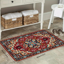 1pc Boho Vintage Area Rug Persian Anti fatigue Kitchen Mat Soft Faux Sheepskin Floor Mat Non Slip Machine Washable Carpet Large Rugs For Living Room B