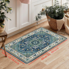 1pc Outdoor Indoor Vintage Boho Area Rugs Non slip Persian Soft Stain Resistant Fluffy Rug Machine Washable Waterproof Carpet For Living Room Bedroom