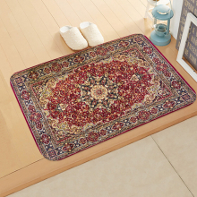 1pc Vintage Persian Floral Floor Mat For Kitchen Non slip Boho Floor Memory Foam Carpet For Laundry Room Bathroom Absorbent Rug Hallway Bedroom Living