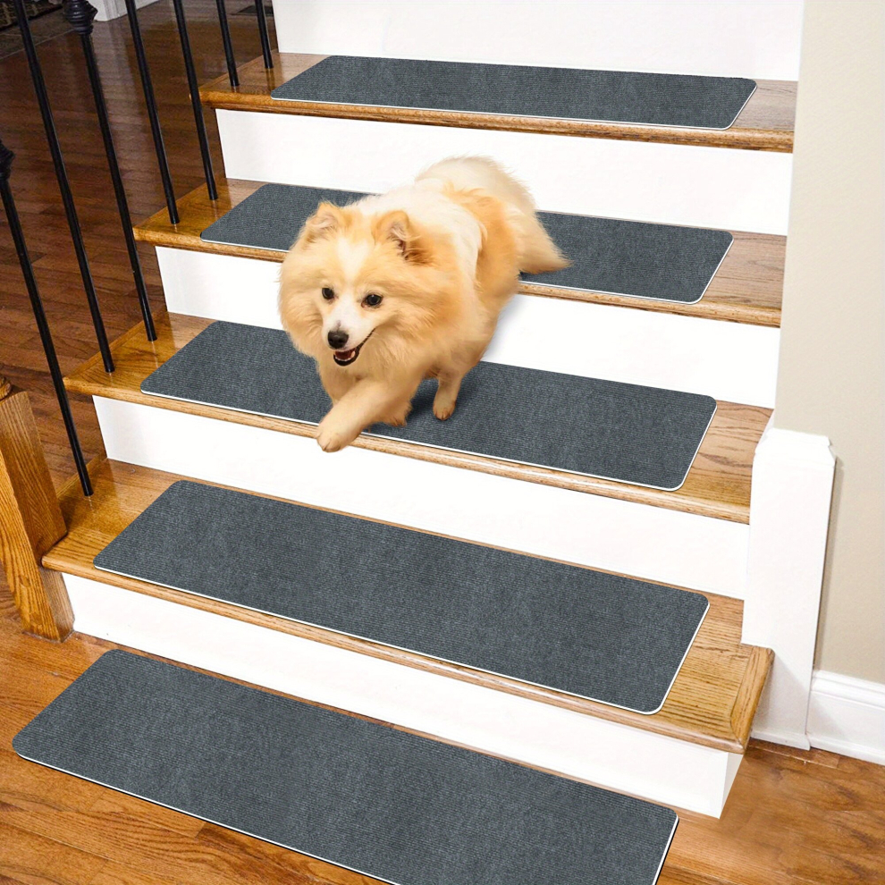 15Pcs Carpet Stair Treads Non Slip Indoor Carpet Stair Runners For Wood Steps Indoor Stair Treads Non Slip Resistant Rug Slip Resistant Safety For Pet 885675715240