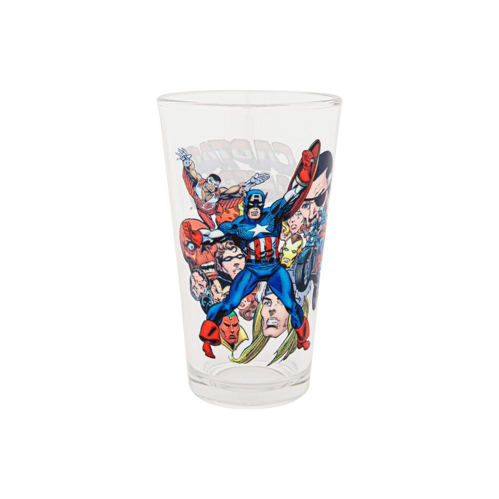 Captain America 862773 Captain America Comic Characters Pint Glass, Clear