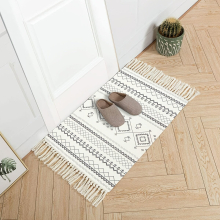 1pc Bohemia Area Rug With Tassel Boho Hand Woven Rug Decorative Porch Machine Washable Runner Rugs For Hallway Doorway Bedroom Living Room Laundry