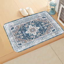 1PC Vintage Persian Pattern Floor Mat Water Absorption Rugs For Kitchen Bedroom Bedside Decor Floor Mat Bathroom Absorbent Non slip Carpet Living Room