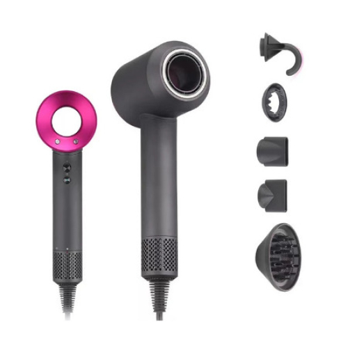 (Rose) (3M SuperSonic Set) 5in1 Hair Dryer Professional Salon Leafless Blower