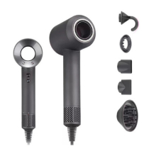 (Grey) (3M SuperSonic Set) 5in1 Hair Dryer Professional Salon Leafless Blower