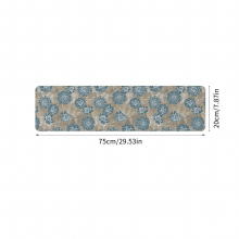 1pc Woven Floral Print Pattern Stair Mat Modern Polyester TPR Bottom Non slip Carpet 76 2 Cm X 20 Indoor Stair Mat Suitable For Wooden Steps Stair Rug