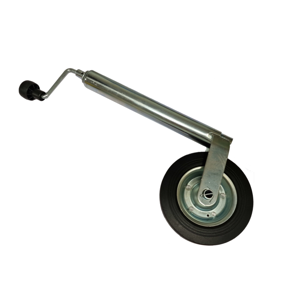 Heavy Duty Caravan Jockey Wheel 48MM (Trailer Metal Rim Wind Handle)