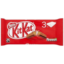 3 x Nestle KitKat 4 Finger (3 Pack), 124.5g