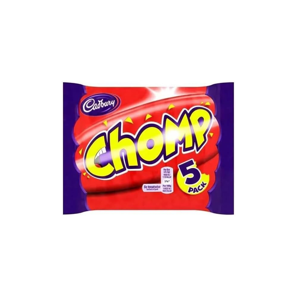 3 x Cadbury Chomp Bars, 23g (Pack of 5) Tasty And Twisty