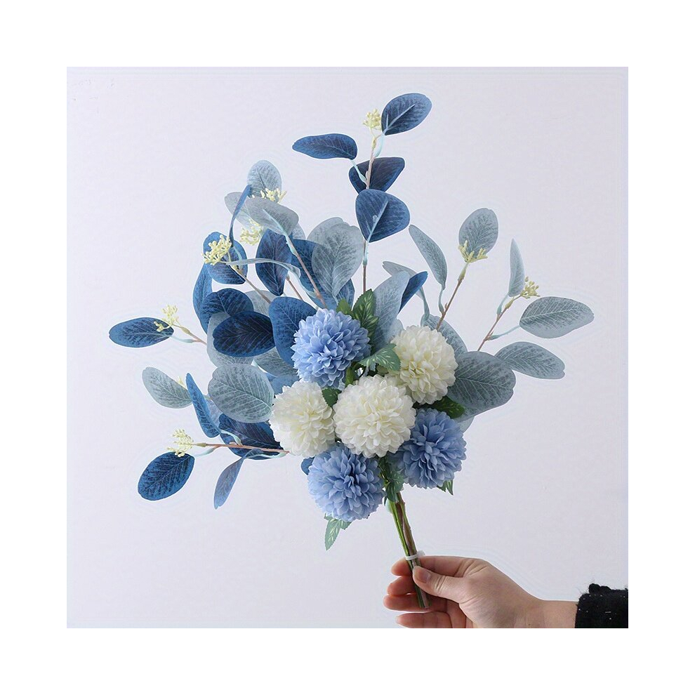 1pc Artificial Ball Chrysanthemum Oxidation Resistance Hydrangea Natural Lifelike Touch Faux Flower Wedding Engagement Birthday Bridal Shower Party De-image-OPC-PCP2PN6-NEW