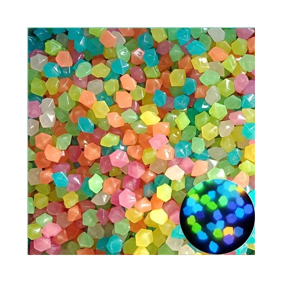 300Pcs Glow In The Garden Decorative Pebbles Perfect For Outdoor Fish Tank Aquariums Dark