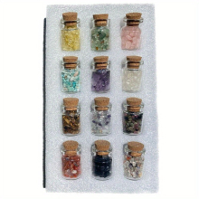 12pcs Crystals Gemstone Small Crystals Bulk Real Crystals For Witchcraft Supplies Chakra Healing Stone Crystal Chips For Spell Jars Healing Stones Cry