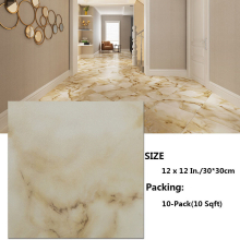 10pcs Self Adhesive Peel and Stick PVC Vinyl Floor Tiles 12 x 12 10 Sqft Marble Floor Wall Stickers Wall Tiles Floor Tiles Carpet Home Decor Rugs