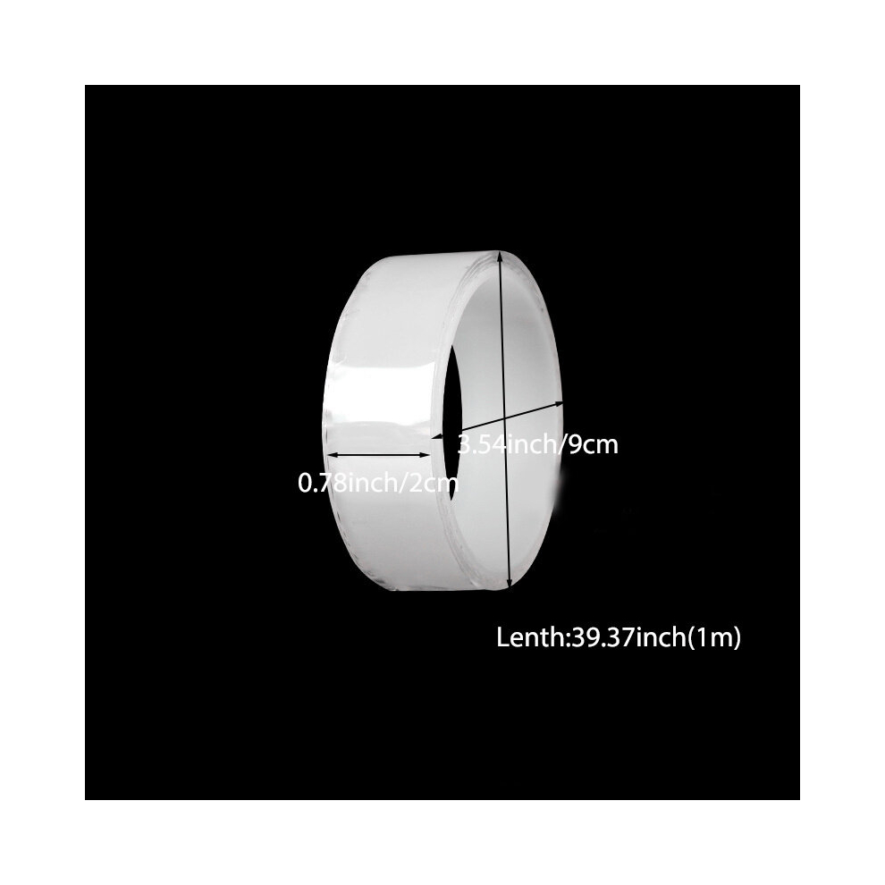 1Pc Transparent Nano Tape Washable Reusable Double Sided Tape Adhesive Nano Traceless Sticker Removable Universal Disks Glue 885675853171