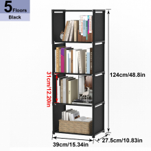 1pc Corner Bookcase Standing Bookshelf Room Decor Home Decor Space Saving Organization Bedroom Decor Bathroom Accessories Kitchen Accessories