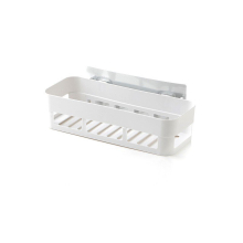 1pc Adhesive Bathroom Shelves Organizer Shower Caddy Strong Plastic No Drilling Wall Shower Shelves Floating Shelf Vanity Organizer Basket