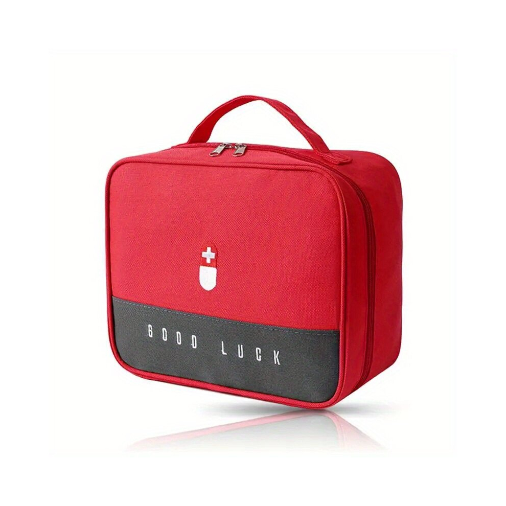 Red 1Pc Medicine Storage Box Portable First Aid Bag For Household Carry On Medical Bags Travel Classification Medicine Storage First Aid Kit