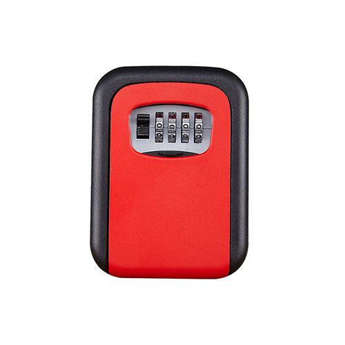 (Red) Aluminium Alloy Key Safe Combination Lock Code Boxes