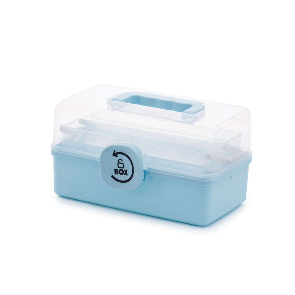 1pc Medicine Storage Box Household Portable Medicine Storage Container Car Medicine Organization Storage Box Large Capacity layer Medical First Aid Ki