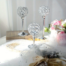 3 Pcs Crystal Candle Holder 3 Sizes Tea Light Candlestick Holders For Wedding Table Centerpiece Table Decor Tealight Candlestick Holder For Fireplace