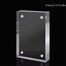 1pc Acrylic Photo Frame Horizontal Magnetic Double sided Photo Frame 5 5mm Thick Transparent Frameless Desktop Display Picter Frame Self standing Magn
