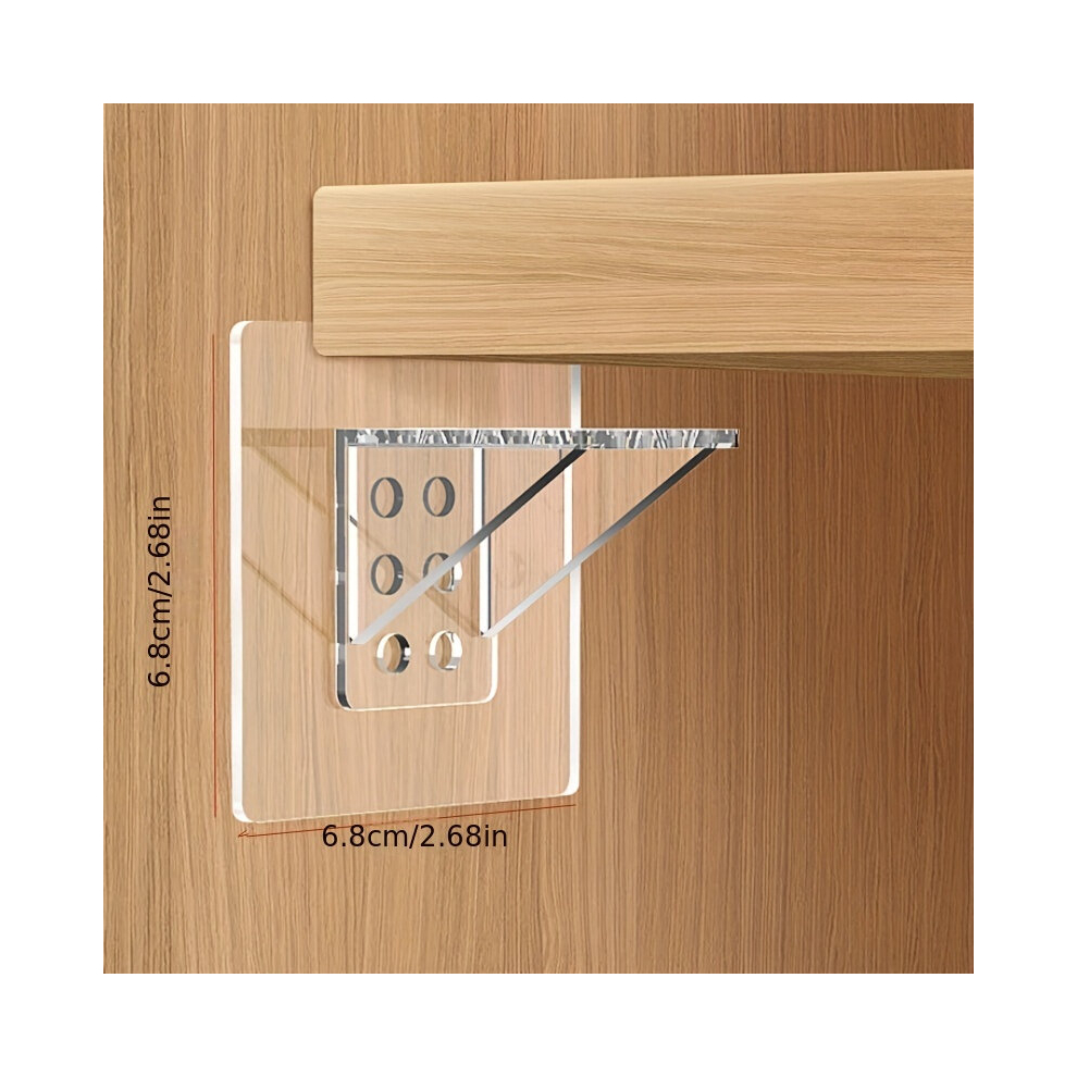 4Pcs Shelf Support Pegs Self Adhesive Clips Strong Partition Pin For Cabinet Book Shelves Closet Brackets Clapboard Layer Closet Cabinet Helper 885675865532