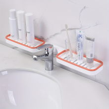 1pc Foldable Dual Purpose Corner Shelf with 180 Degree Rotation for Bathroom Storage and Shampoo Holder with Suction Cup Punch Rack for Bathroom Acces