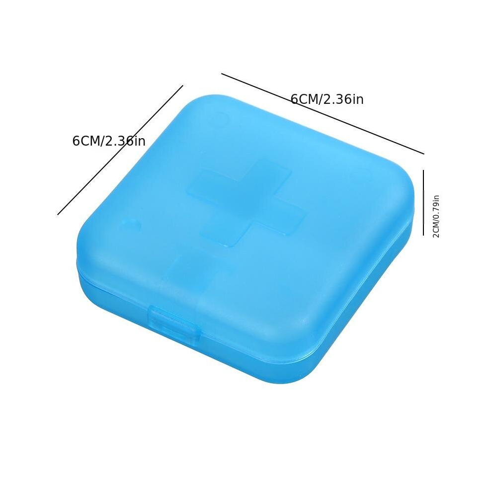 Blue 1Pc Pill Organizer Portable Pill Box Small Pill Container For Purse Or Pocket Excellent Pill Storage Case Medicine Container
