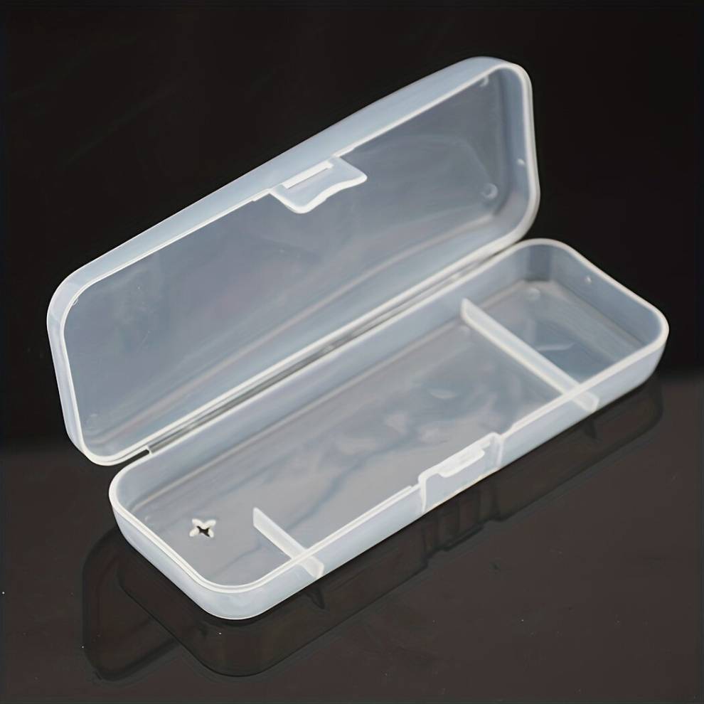 Clear 1Pc Portable Razor Storage Box Protective Case For Manual Razors And Shavers Perfect For Travel And Camping