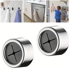2pcs Kitchen Towel Holder Circular Towel Storage Rack Round Self Adhesive Dish Towel Holder Wall Mounted Hand Towel Hook Tea Towel Rack Hanger For Cab