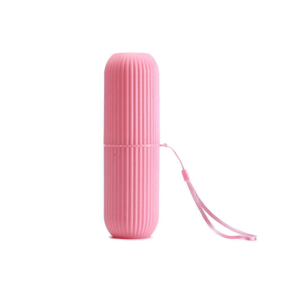 Pink 1Pc Toothbrush Holder Travel Toothbrush Toothpaste Storage Case Portable Toothbrush Storage Container For Traveling Camping Business Trip School Bathr