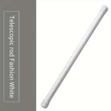 1pc Fully Spring Telescopic Shower Curtain Rod with Non Perforated Coating for Clothes Drying and Home Decor