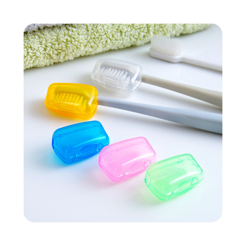 5pcs Toothbrush Cover Travel Portable Toothbrush Head Covers Case Holder Clip Random Clip On Toothbrush Protector